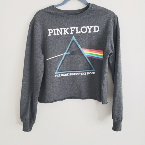 Pink Floyd crop sweatshirt The Dark Side Of the Moon sz S - Picture 1 of 7